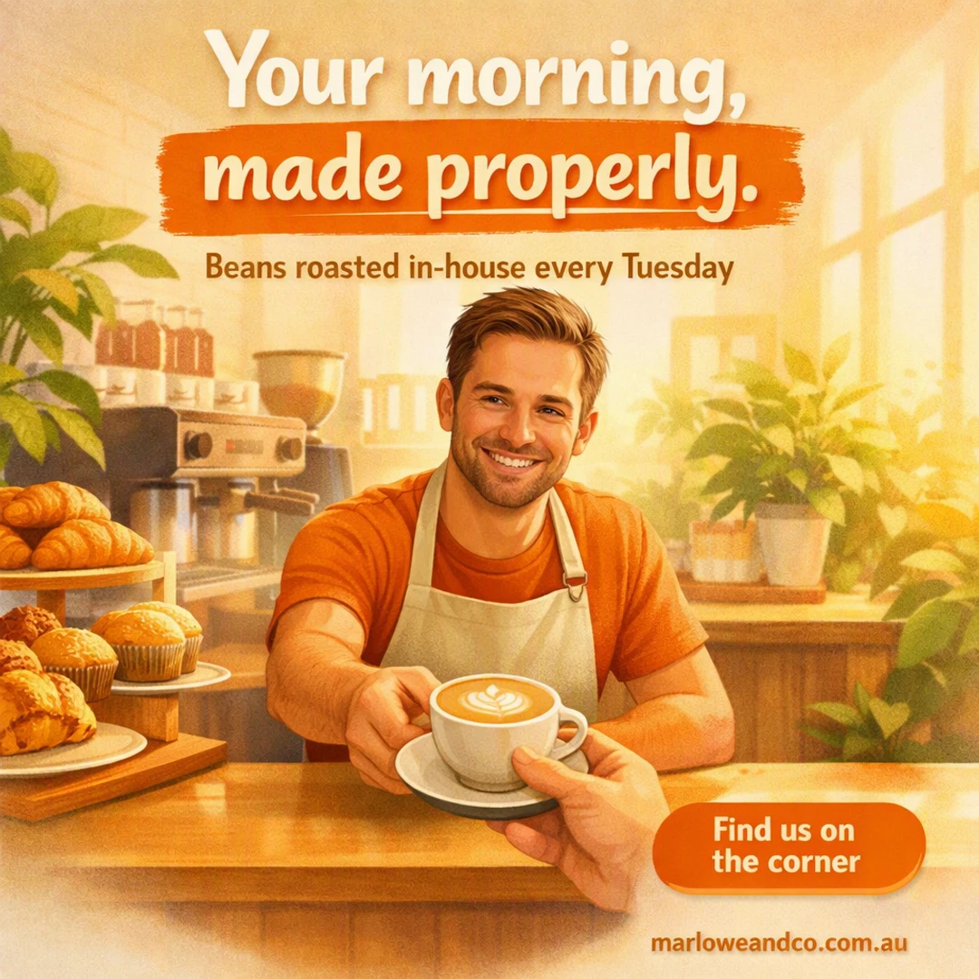 A post Evolamate made for a café: your morning, made properly