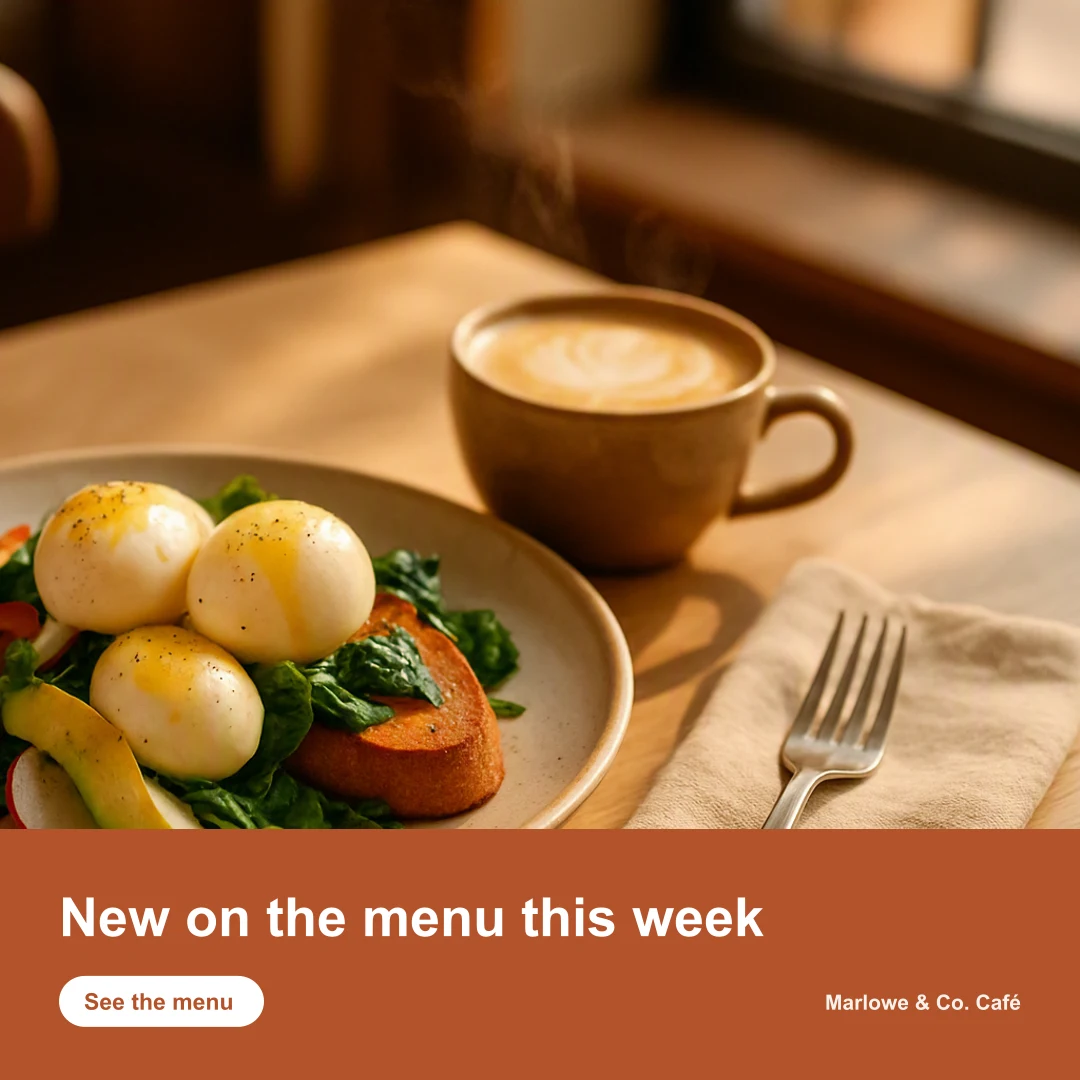 Creative generated by Evolamate for a cafés & restaurants business